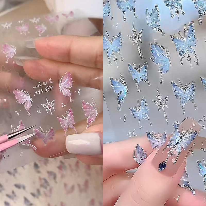 Creative Butterfly Nail Art Sticker Instagram Bow Decorative Nail Art Sticker DIY Nail Art Sticker