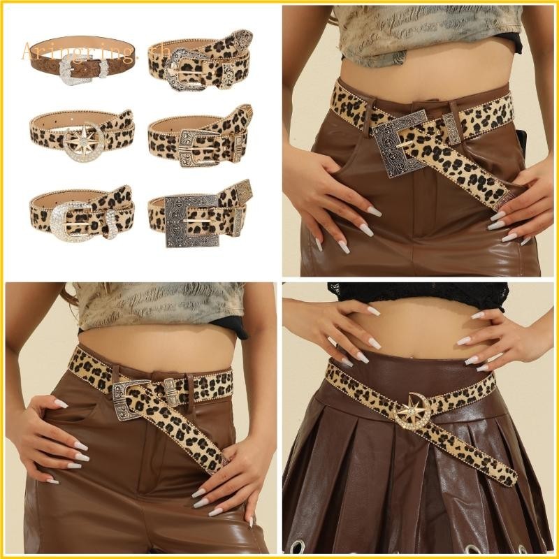 Arin Punk เข็มขัดเอวสําหรับ Jean Heavy Duty Hip Hop หัวเข็มขัดพร้อม Rhinestones Encrasted