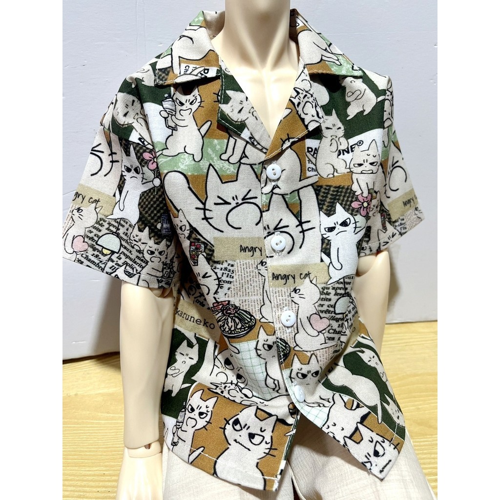Bjd1/3,1/4,68/73/75ลุงเสื้อผ้าตุ๊กตาเสื้อเด็กเสื้อแขนสั้นแต่งตัวเสื้อผ้าตุ๊กตา