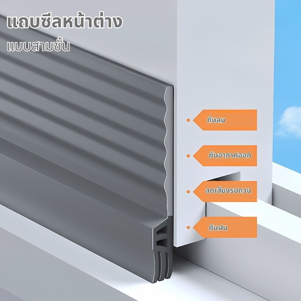 ซีลหน้าต่างบานเลื่อน TPE คอมโพสิตแบบอ่อนและแบบแข็ง แถบกันฝุ่น กันแมลง กันน้ำ การป้องกันเสียง ทปกาวในตัว ราคา ถูกที่สุด ดีลบีเคเค แกลเลอรีภาพที่ 2
