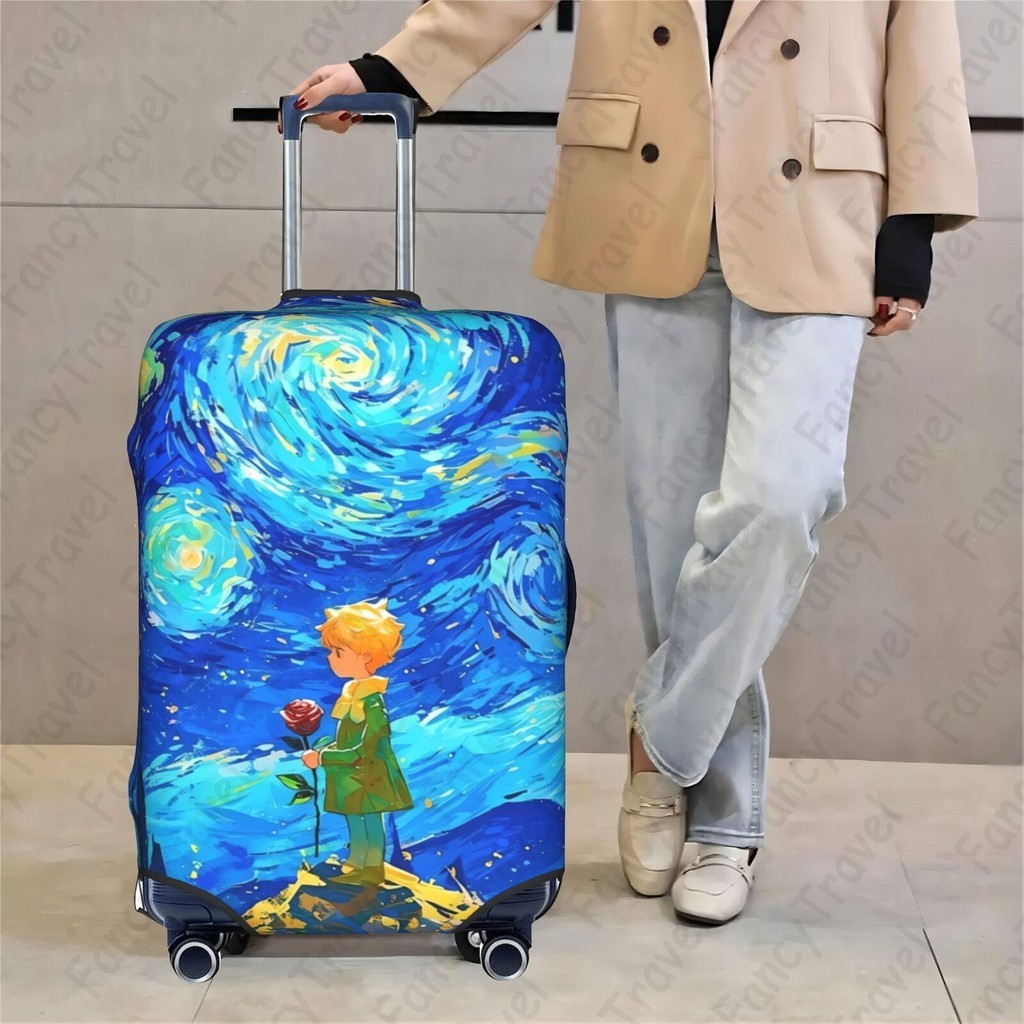 FancyTravel Starry Sky ผ้าคลุมกระเป๋าเดินทาง กระเป๋าเดินทาง ผ้ายึดได้เยอะ กันฝุ่น กันรอย สวมใส่ได้ ข้น 18/20/22/24/26/28/32นิ้ว
