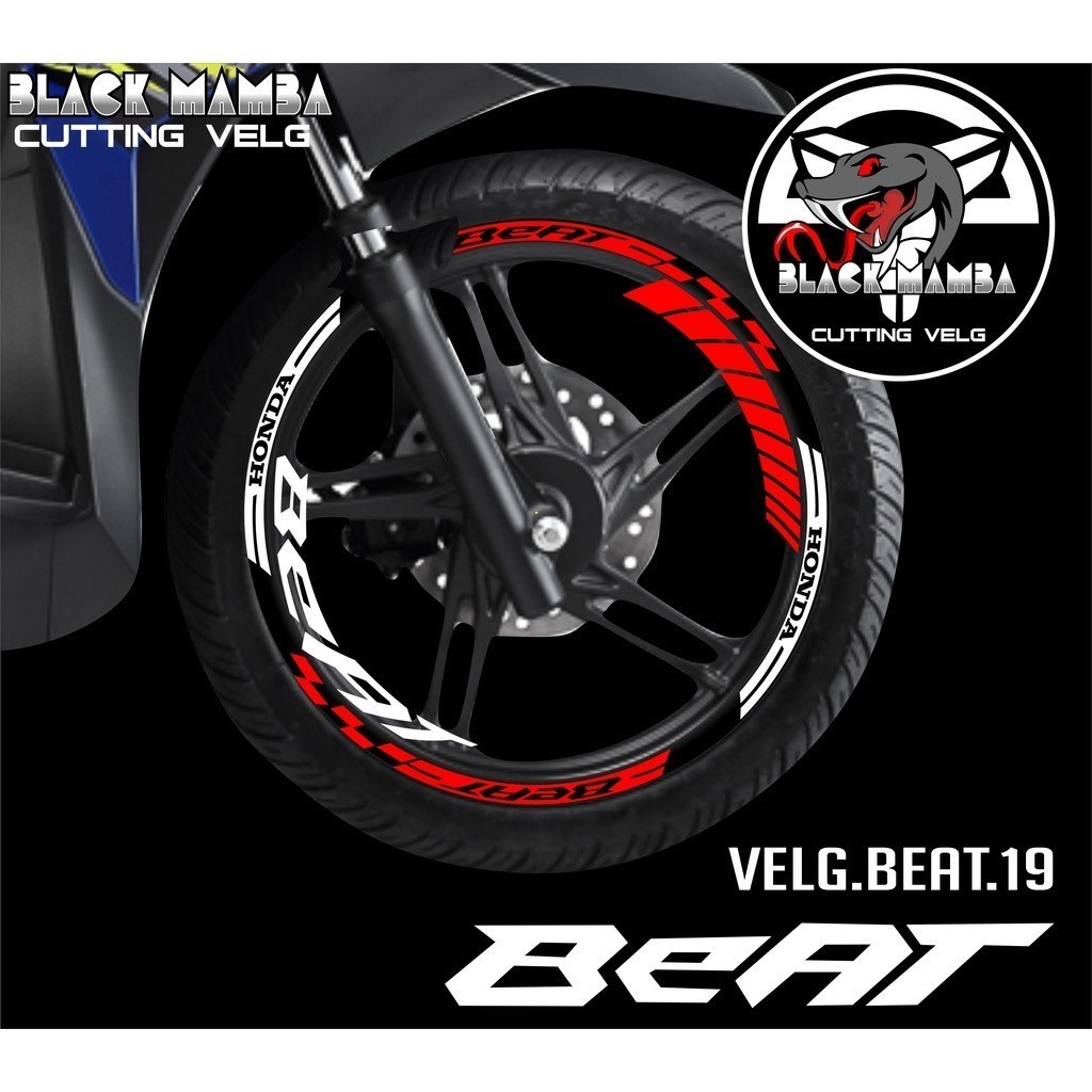 BEAT WHEEL CUTING STICKER - HONDA BEAT 19 TIRE/VELG VARIATION LIST STICKER