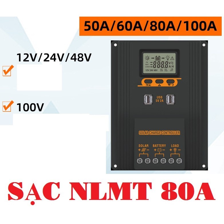 MPPT 80A ตัวควบคุมพลังงานแสงอาทิตย์รุ่น 12V 24V 50A/60A/80A /100A - การจําแนก 80A