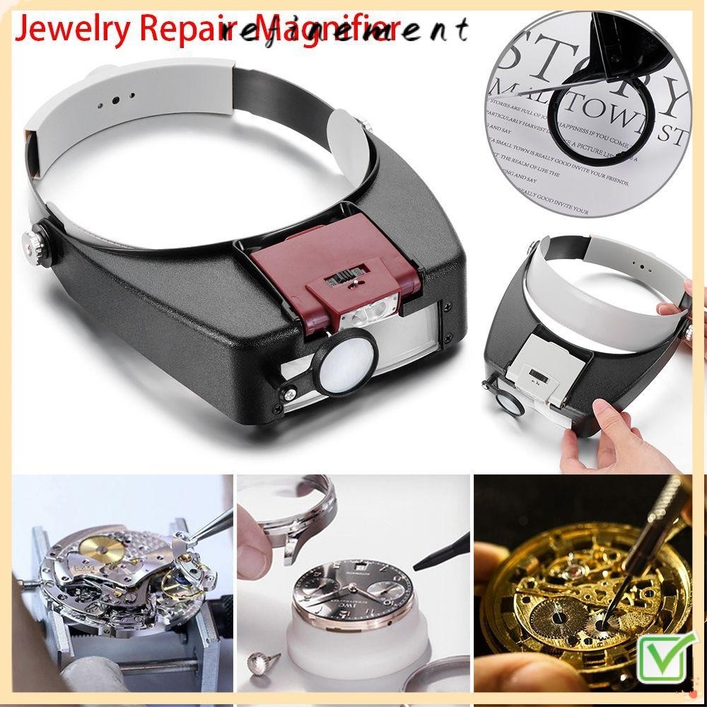 Refinement แว่นขยาย อเนกประสงค์ มีไฟ LED สําหรับซ่อมแซมเครื่องประดับ