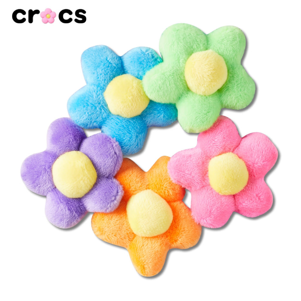 ใหม่ Crocs 3D Plush Sunflower อุปกรณ์เสริม DIY รองเท้าหัวเข็มขัดอุปกรณ์เสริมคุณภาพสูงตกแต่งรองเท้าหัวเข็มขัด