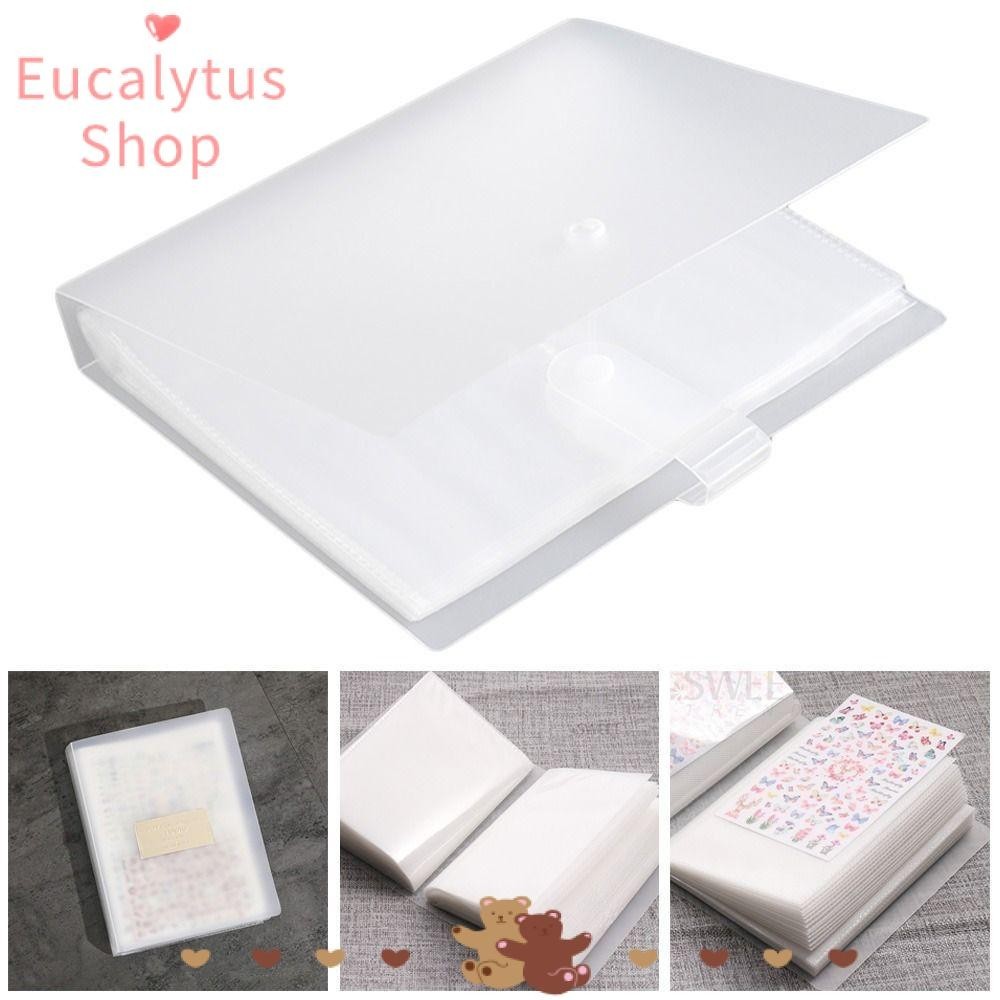Eucalytus1 ชั้นวางของ แบบใส สําหรับโชว์รูปภาพ อัลบั้ม ทําเล็บ สติกเกอร์ ที่เก็บเล็บ สมุดโชว์ ที่ใส่นามบัตร สติกเกอร์ เก็บสะสม