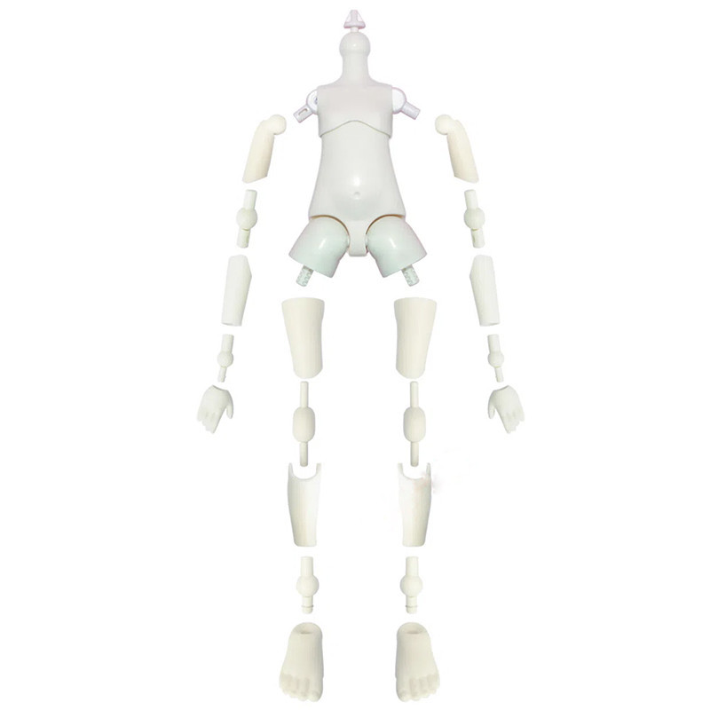 1/6 Bjd Body Part สีขาว/สีชมพู/Tan Skin ตุ๊กตาอุปกรณ์เสริมหลายข้อต่อเคลื่อนย้ายได้ 25 ซม.ความสูงสาวแต่งตัวของเล่น - รูปที่ 6