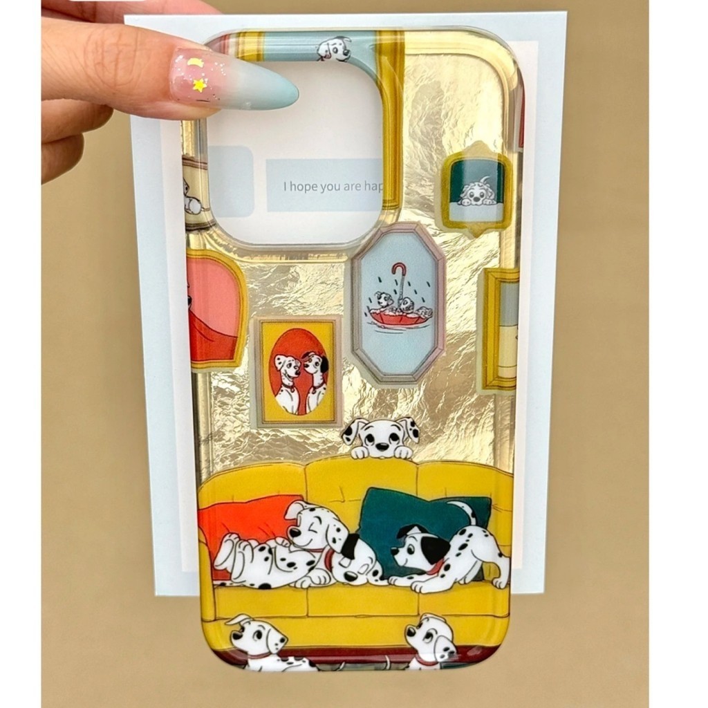 โซฟาลายธารน้ําแข็งสุนัขด่างเหมาะสําหรับ Apple 15/14/13pro เคสโทรศัพท์ 12/11 Soft xr/xsmax รูขนาดใหญ่ 7/8p เคสโทรศัพท์