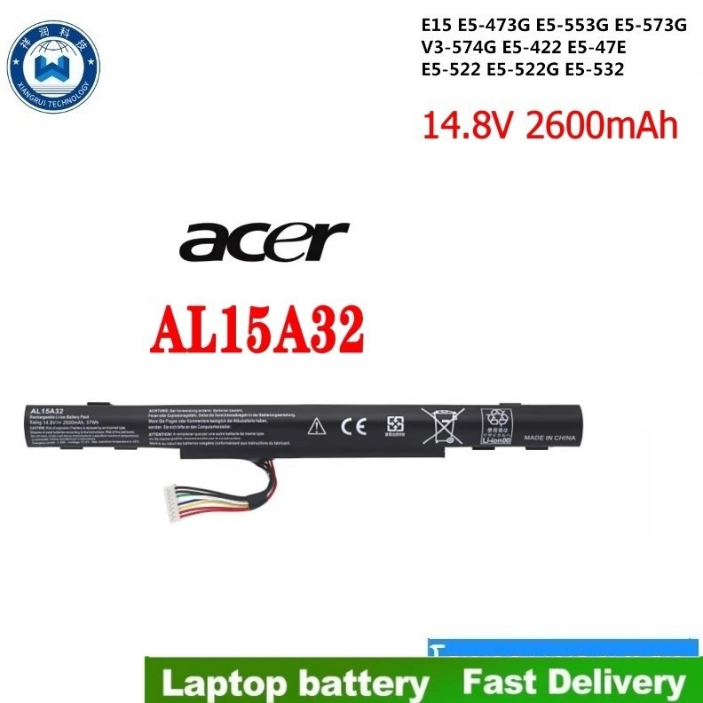 แบตเตอรี่ โน้ตบุ๊ค แล็ปท็อป Acer AL15A32 2600mAh สำหรับ Aspire Battery Notebook Laptop