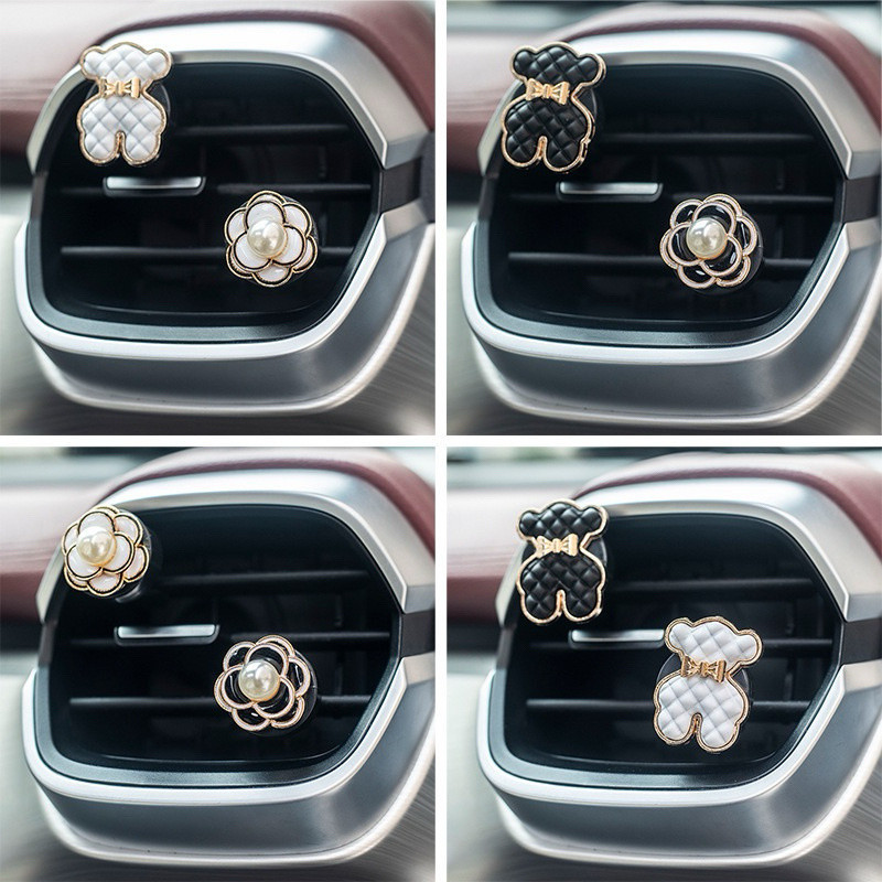 1ชิ้นรถเต้าเสียบ ระบาย น้ําหอมคลิปรถอากาศสดชื่นเครื่องปรับอากาศน้ํามันหอมระเหยขนาดเล็กอุปกรณ์ตกแต่งภายใน