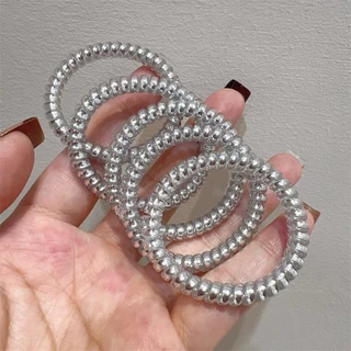 Spiral Hair Rope Hair Ties Rubber Ponytails Headwear Accessory