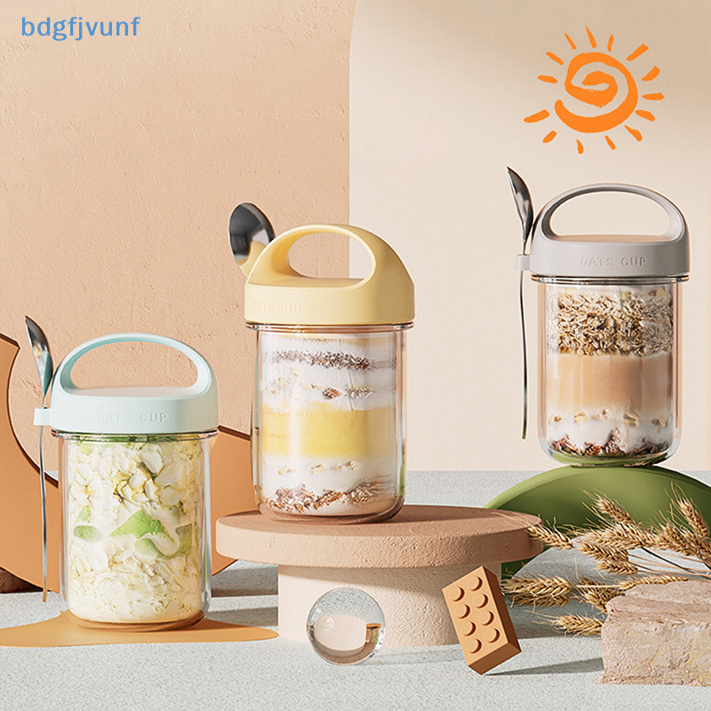 Bdgf 430ML ใหม่ถ้วยอาหารเช้าข้าวโอ๊ตธัญพืช Nut โยเกิร์ตสลัดถ้วย Leakproof แก้วข้าวโอ๊ตคอนเทนเนอร์พร้อมฝาปิดช้อนกล่องเก็บอาหาร TH