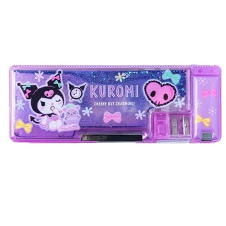 Sanrio Melody Glitter กล่องเครื่องเขียนมัลติฟังก์ชั่นนักเรียนชั้นประถมศึกษากล่องดินสอการ์ตูนสาวคว