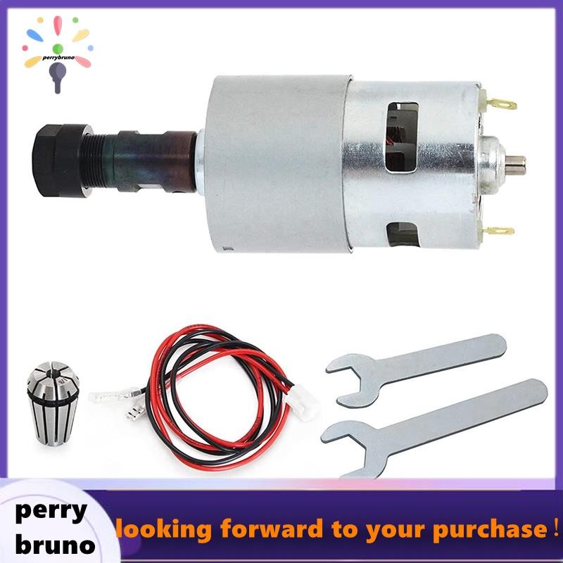 [perrybruno] มอเตอร์ DC CNC 775 แกนมอเตอร์ 100W 12-24VDC 20000RMP + ER11 Collet สําหรับ DIY Mini CNC