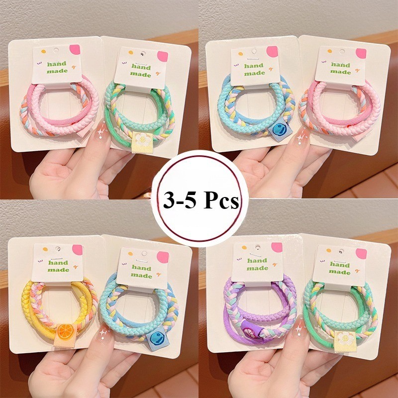 แฟชั่นเกาหลี ผ้าผูกผม โดปามีน ยอดนิยม สีลูกกวาด ยางรัดใหม่ เชือกรัดผมยืดหยุ่นสูงน่ารัก