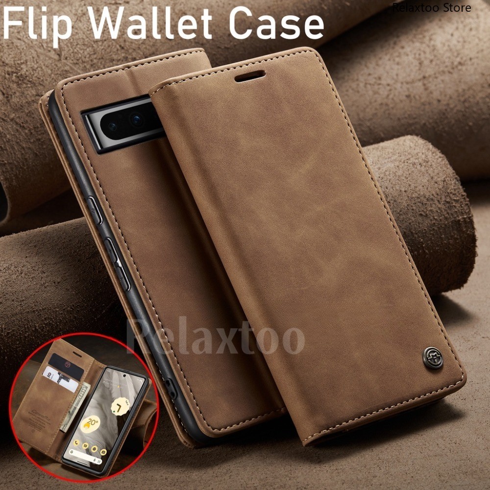 Flip Matte Leather Casing For Google Pixel8 Pixel7 Pixel 8 7 6 Pro A 8Pro 7Pro 6Pro 7A 6A 8A Pixel8A