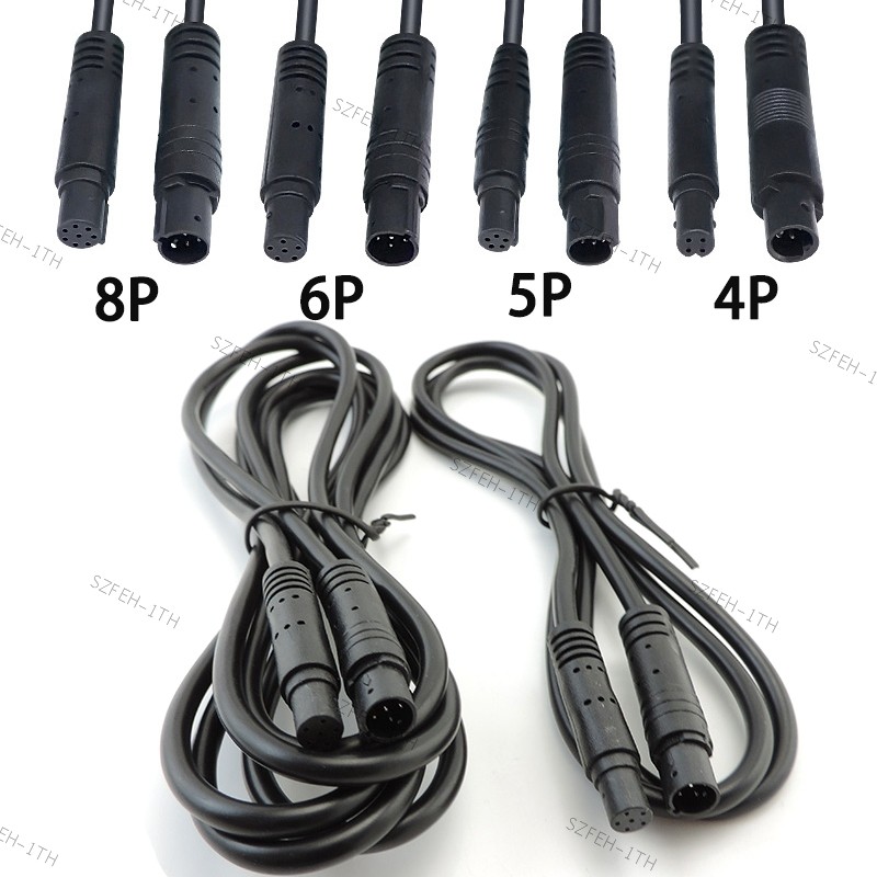 รถ Dvr กล้องสายต่อ 4/5/6/8Pin Core ชายหญิงสายไฟเชื่อมต่อสายไฟ @ F3TH