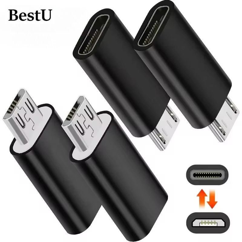 USB Type C Female เป็น Micro USB Male Converter Type-C Micro USB Adapter Connector สําหรับโทรศัพท์แล