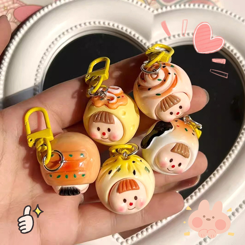 น่ารักอาหารพวงกุญแจทาโกะยากิซูชิพวงกุญแจของขวัญเพื่อนที่ดีที่สุด