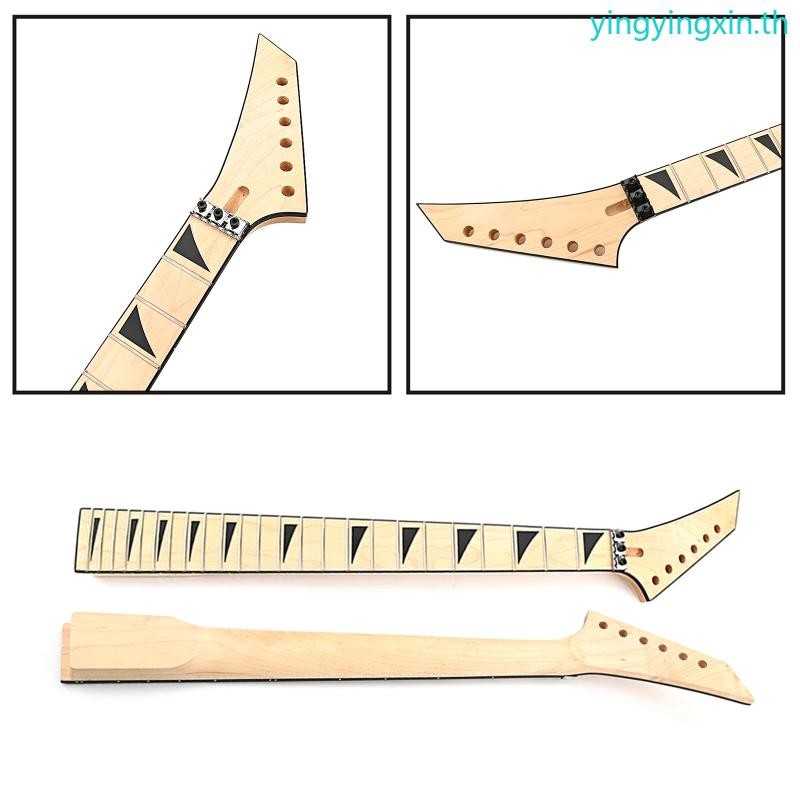 Yin ยังไม่เสร็จ 24 fret กีตาร์คอ Nice Inlays Maples กีตาร์ไฟฟ้าคอเปลี่ยนกีตาร์ String Instrument DIY