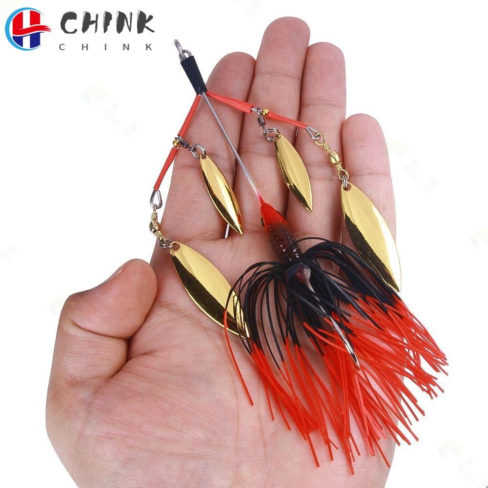 Chink Buzzbait, 13CM 22g Flap Beard เหยื่อตกปลา, 2024 กระโปรงซิลิโคนเบส pike walleye พู่สปินเนอร์เหยื่อตกปลาทะเล