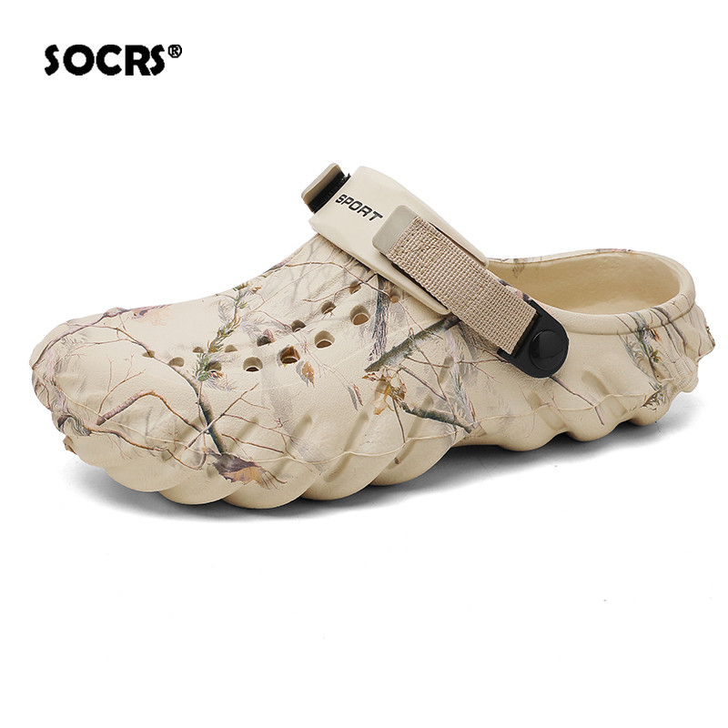 SOCRS โซคาร์ส 2026 ผู้ชายรองเท้าแตะขนาดใหญ่ฤดูร้อนสวมใส่ลื่นรองเท้าแตะชายหาดแนวโน้มรองเท้าแตะลําลองระบายอากาศหนาด้านล่างคุณภาพสูงขนาด 46 47
