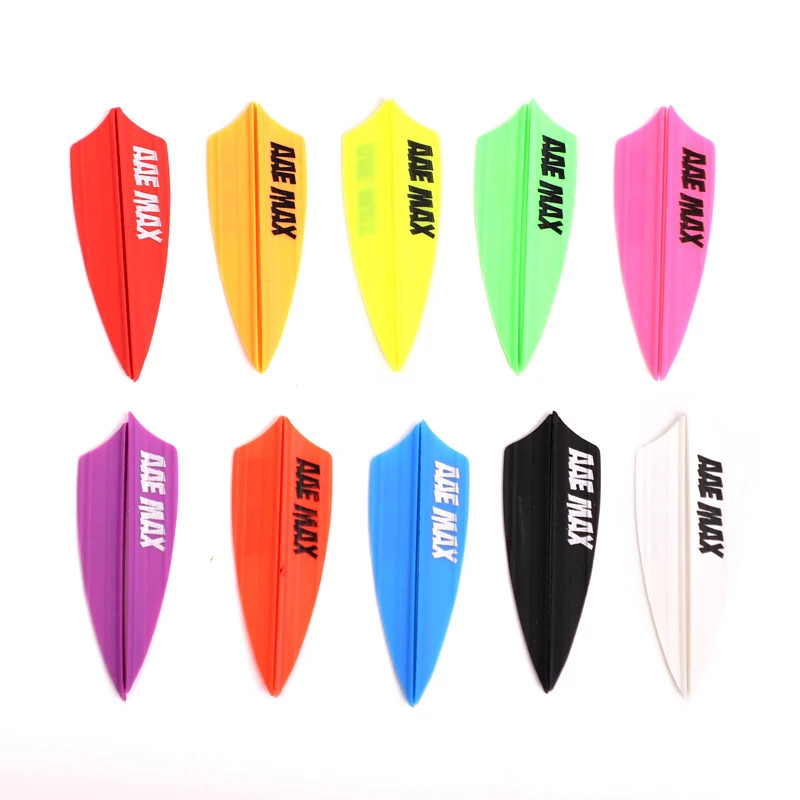 12pcs Arrow Feather AAE MAX 2 นิ้ว TPU พลาสติก Vane plumage DIY Fletching A Vanes อุปกรณ์เสริม