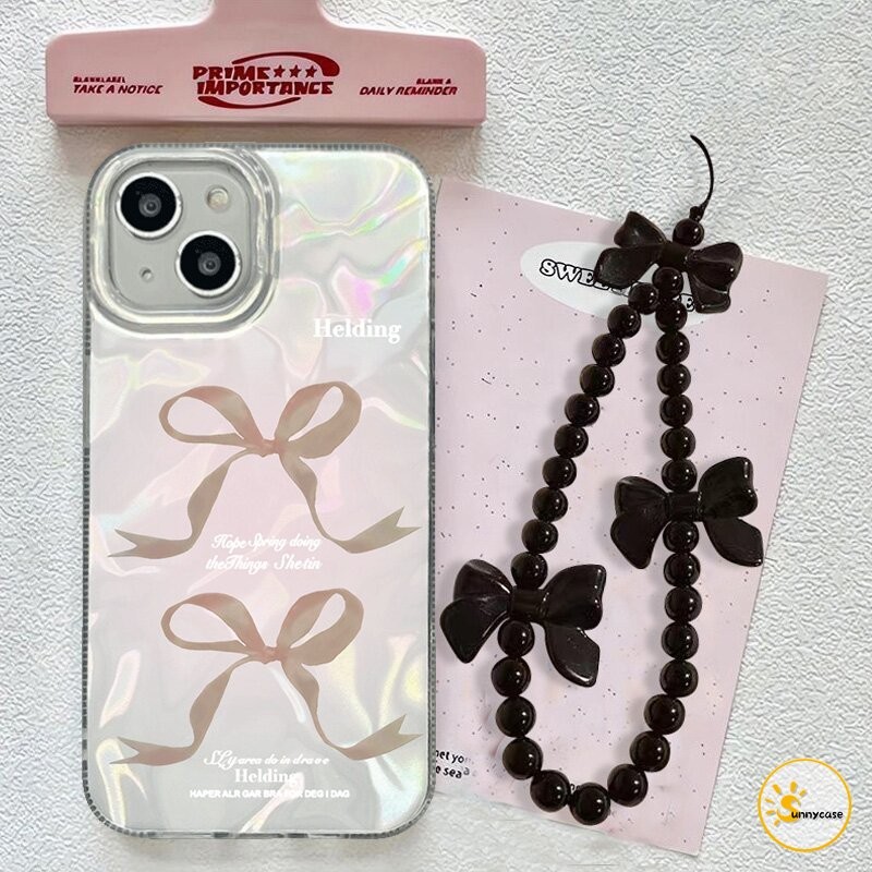 เคส Simple Bow-knot Waves เข้ากันได้กับ IPhone 7Plus 13 15 11 Pro Max 12 14 Pro Max XR 12 13 Pro XS Max X 6 8 6s Plus SE