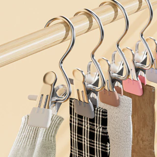 Gina.shop ที่หนีบผ้าทำจากสแตนเลส คลิปหนีบกางเกงตัวหนีบผ้า คละสี (10ชิ้น)