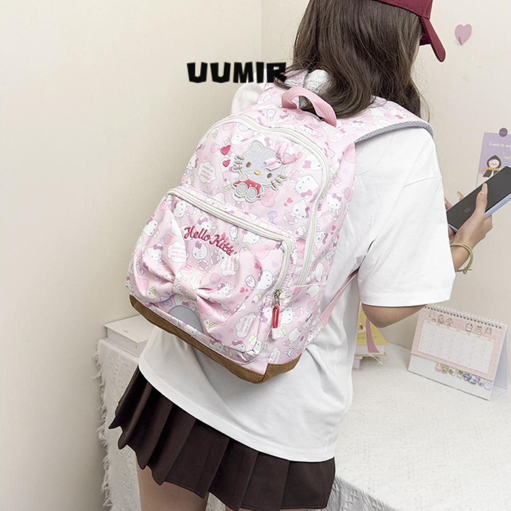 UUMIR กระเป๋าเป้สะพายหลังเด็ก,การ์ตูนความจุขนาดใหญ่นักเรียนกระเป๋านักเรียน,hello Kittyกระเป๋าหนังสือน้ําหนักเบาสํานักงานโรงเรียน