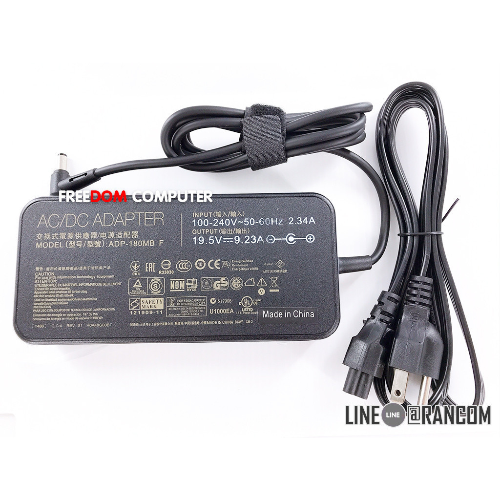 Adapter NB ASUS (5.5*2.5mm) 19.5V 9.23A Slim ของแท้ GL503G G752V G75VJ G75 G750W G750JW G750JX G750J