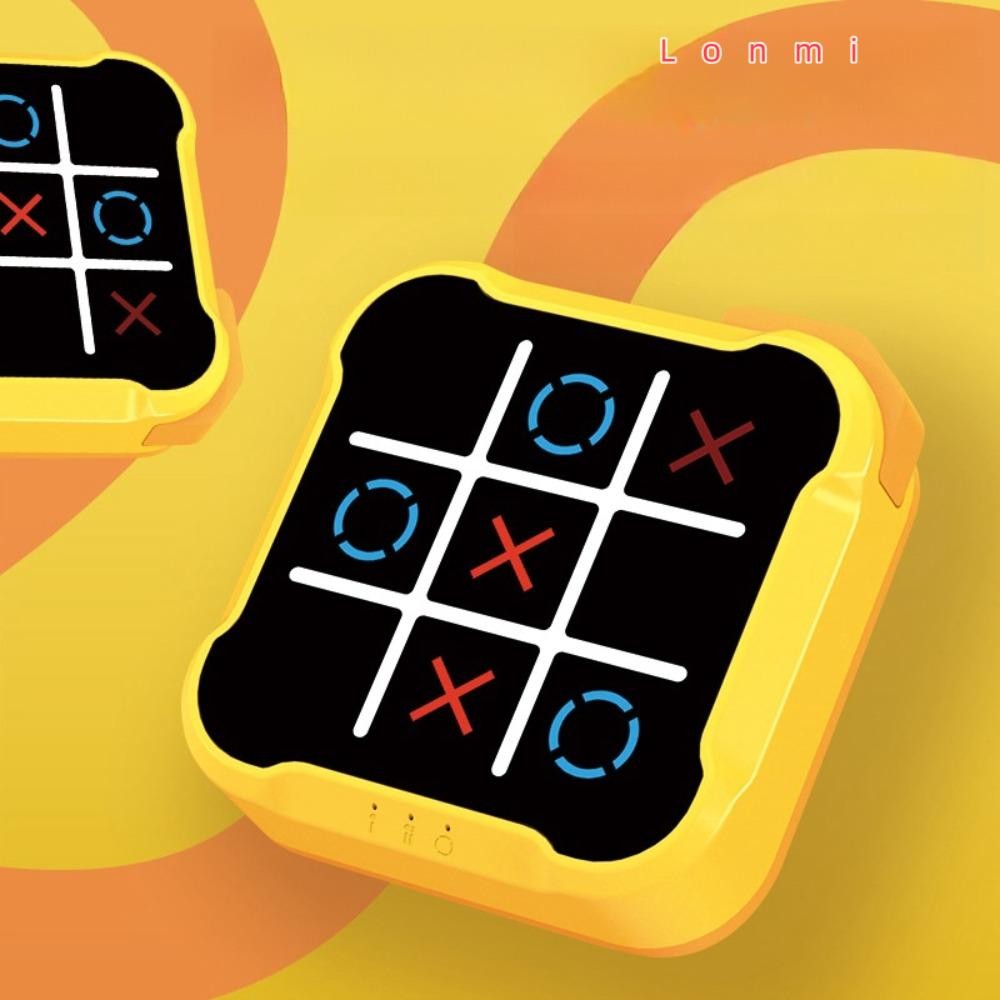 Lonmi Tic-Tac Toe Game, Electronic 3-in-1 Puzzle Game Console, Handheld Square Board Game for Kids Boys Girls