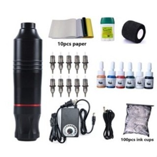 เครื่องสัก ไร้สายเลาย ปากกาสัก ครบชุดTattoo Machine อินเตอร์…