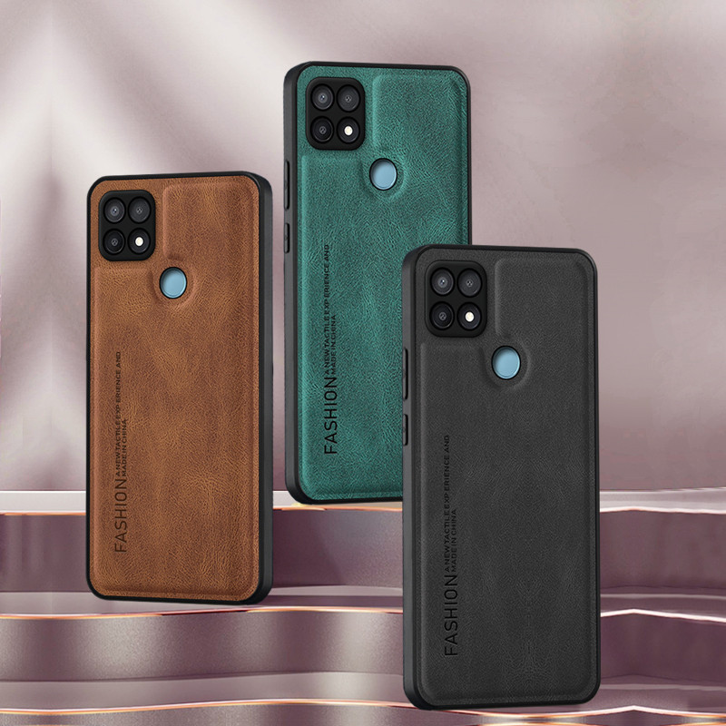 เคสแบบด้านสําหรับเคสโทรศัพท์ OPPO A15 A15S ปลอกหนังหรูหรา