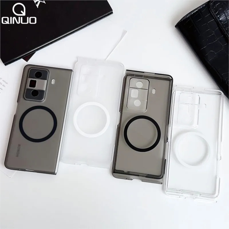 สําหรับ Huawei Honor Magic V3 VS3 กรณีหรูหราพับแม่เหล็กชาร์จไร้สายเลนส์ป้องกัน Matte Hard PC ฝาหลังปลอก