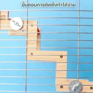 ของเล่นนก บันไดนก นกแก้ว ของตกแต่งกรง ติดตั้งในกรง