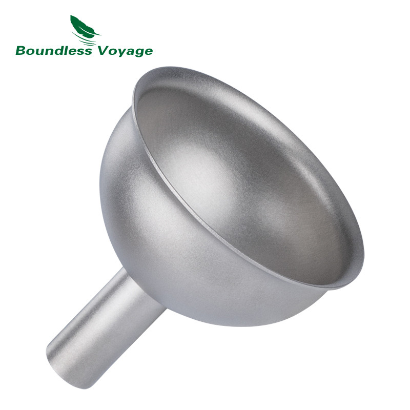Boundless Voyage Mini Titanium Funnel Flagon Accessories Multi-use Kitchen Funnel for Transferring Liquid, Fluid, Cooking Oils