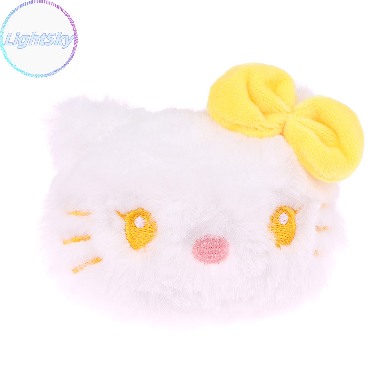 Lightsky Big Bowknot Hello Kitty จี้ Plush Kawaii Sanrio แมวตุ๊กตาตุ๊กตาพวงกุญแจรถพวงกุญแจแหวนกระเป๋าเป้สะพายหลังตกแต่งของขวัญ TH