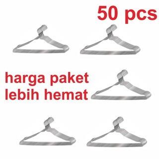 LJR Gantungan Baju dewasa Anti Karat khusus 50 pcs harga lebih murah dan lebih hemat - Hanger Kawat