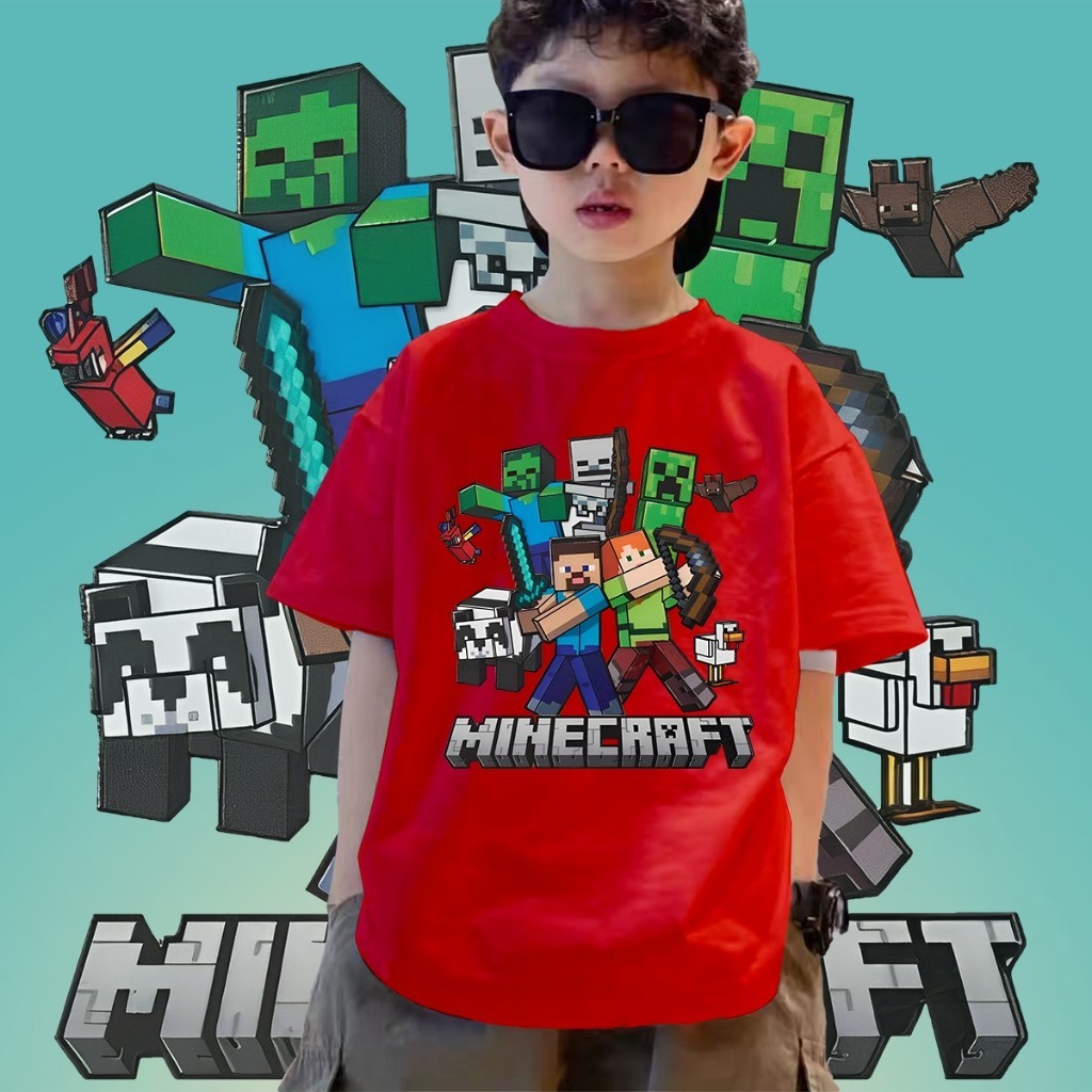 (จัดส่งตลอด 24 ชั่วโมง) Kids tshirt เสื้อเด็ก เสื้อเกมส์ สำหรับเด็กและผู้ใหญ่ N0.114 สี ผ้าใส่สบาย