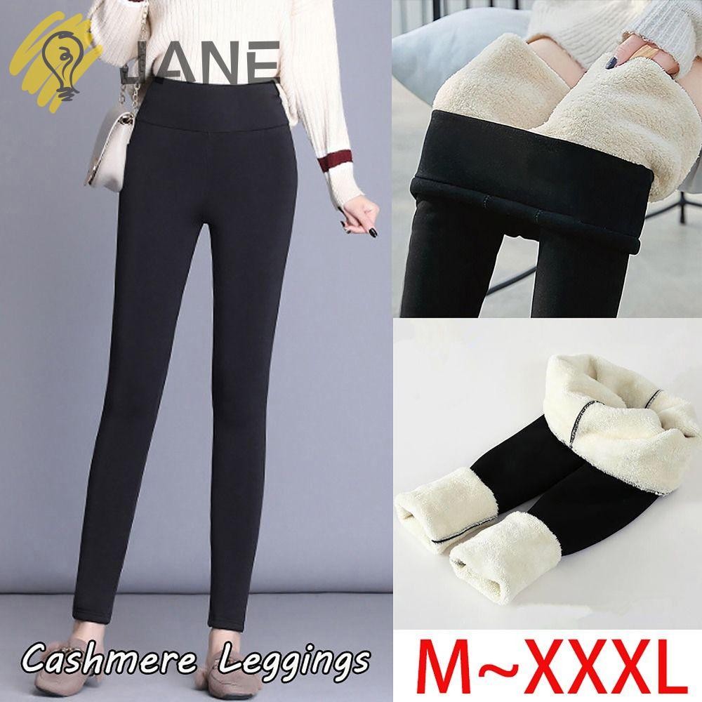 Jane เลกกิ้งบุขน, เลกกิ้งผู้หญิงความร้อนปุย, แคชเมียร์เอวสูงนุ่ม Lambskin ผู้หญิงสาว