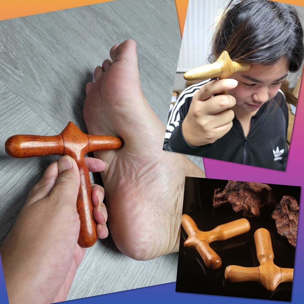 💢 ไม้นวด ทรงค้อน กดจุด ไม้นวดเท้า ฝ่าเท้า ไม้กดจุด นวด คอ บ่า ไหล่ มือ แก้ปวดเมื่อย สปา กัวซา คลายกล้ามเนื้อ ไม้แท้ 💢 - รูปที่ 4