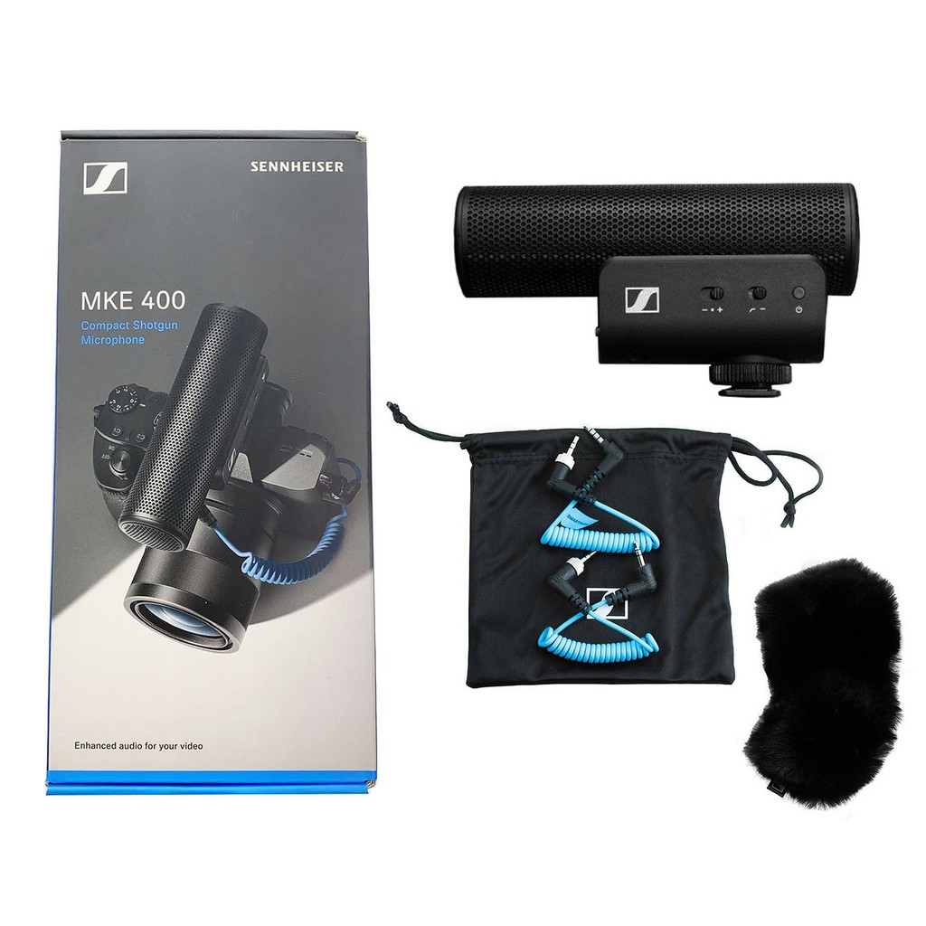 Sennheiser MKE 400 (2nd Gen) On-camera Compact Shotgun Microphone (508898) - 3.5mm TRS / TRRS