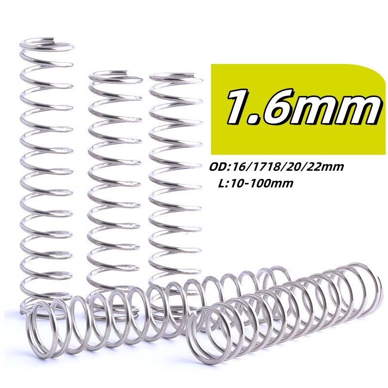 สปริงกด แตนเลส 304 Compression Spring d1.6 มม. * OD16-22 มม. * L10-100 มม. [XSP19-y]