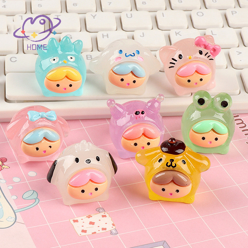 [mayhome] การ์ตูนเรืองแสงในเครื่องประดับเรซินสัตว์มืดจี้สามมิติทําด้วยมือ Diy อุปกรณ์ตกแต่ง {TH}