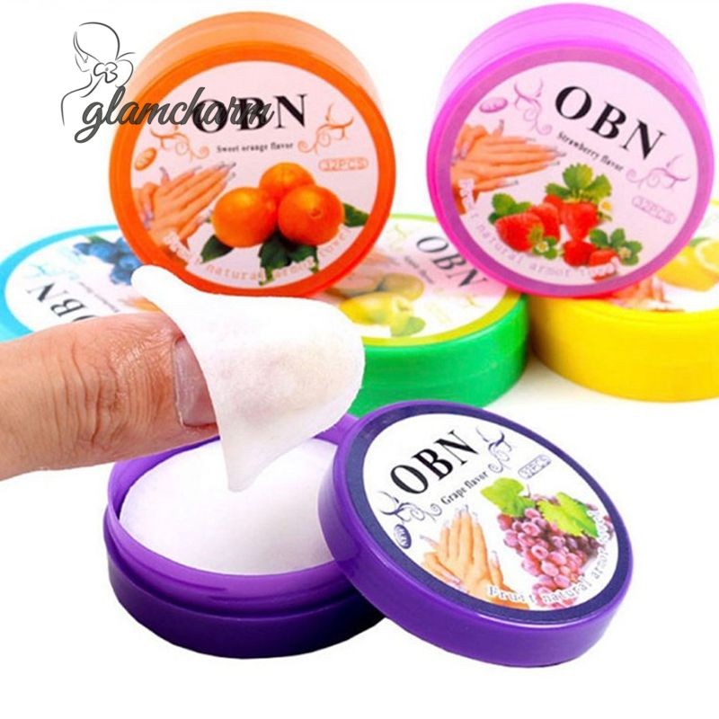 glamcharmFruit Flavour Nail Remover Towel Moisturizing Nail Polish Remover Care Nail Remover Cotton