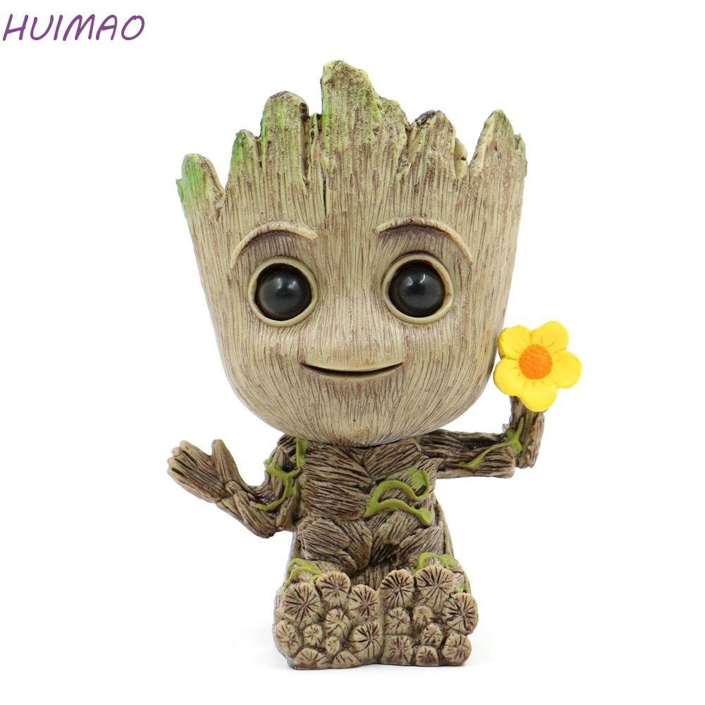 Huimao Groot Action Figure นั่งของเล่นเด็ก Mini Groot Avengers Marvel 6 ซม.ตุ๊กตา