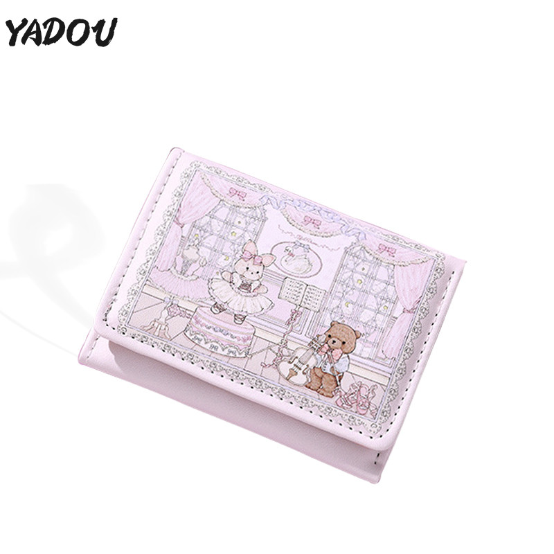 Yadou Creative Girls Dreamy Spring Picnic Series กระเป๋าสตางค์น้ําหนักเบาและน่ารัก