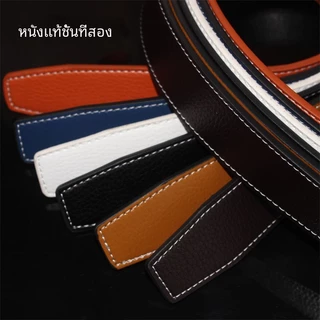 ใหม่ เข็มขัดหนังวัวแท้ คุณภาพสูง ไม่มีหัวเข็มขัด กว้าง 3.3 ซม. สําหรับผู้ชาย ยาว 105-125 ซม