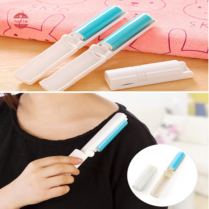 Adachoi ร้อนล้างทําความสะอาดได้ Lint ฝุ่นผม Remover ผ้า Sticky Roller แปรงทําความสะอาดพับ TH